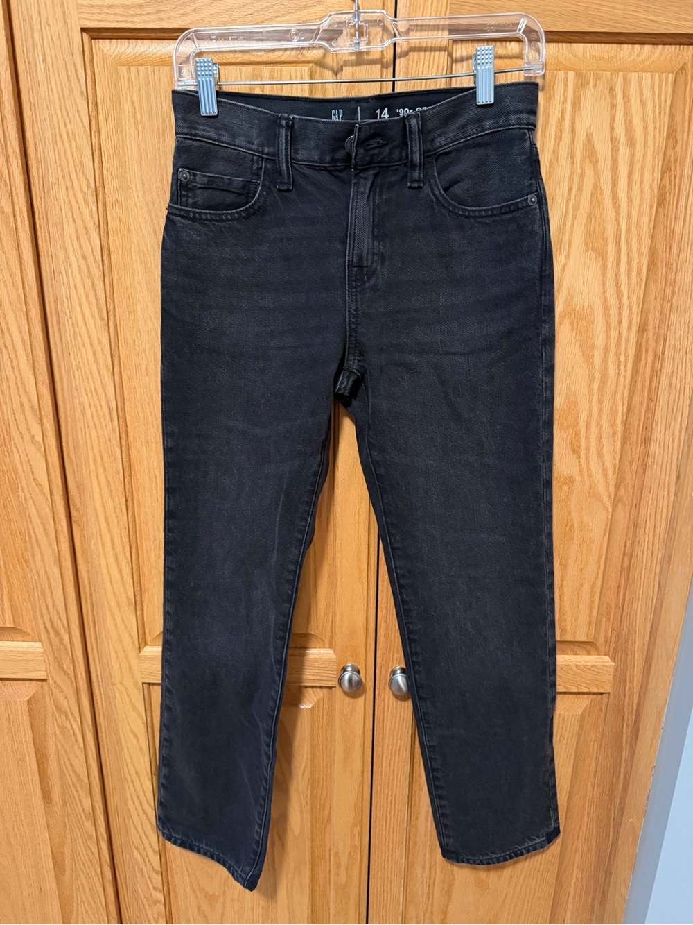 GAP High-Rise Black Straight-Leg Girls Jeans
